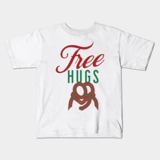 Hug And Kiss me Free Hugs Kids T-Shirt